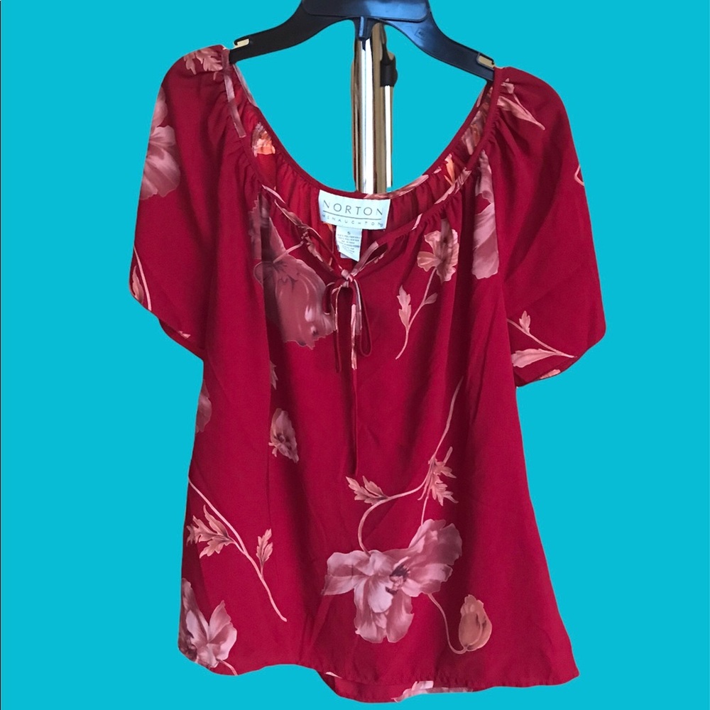 NORTON MCNAUGHTON FLORAL TOP SIZE SMALL